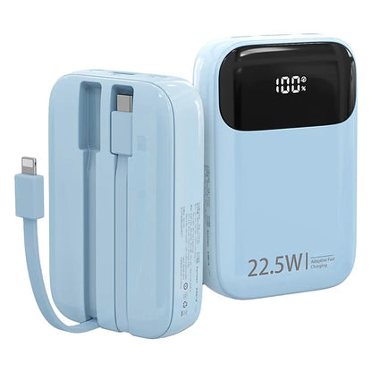 ROISKIN K0088 20000mAh Power Bank Digital Display Phone External Battery with iP /  Type-C Cable