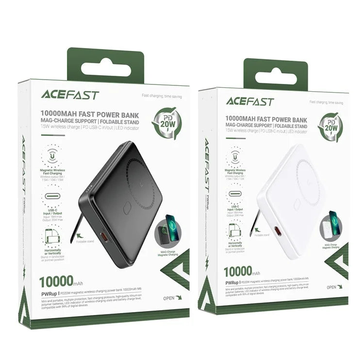 ACEFAST M6-10000 PD 20W Magnetic Wireless Charging 10000mAh Power Bank with Foldable Kickstand