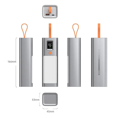 T134LP 20000mAh PD 100W Fast Charging Power Bank Cellphone Laptop External Battery with LED Light