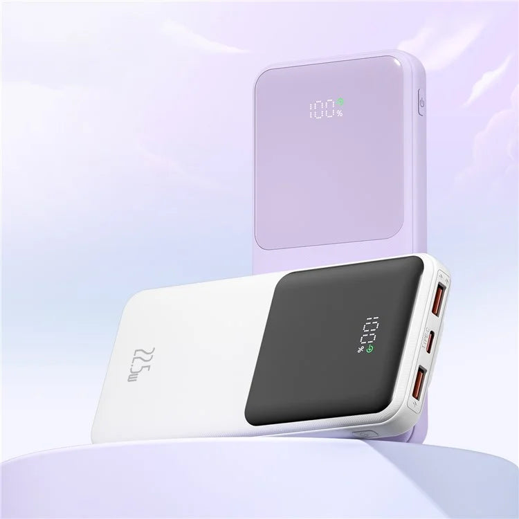 ZUZG-J46-10000mAh Phone Power Bank QC 22.5W+PD 20W Fast Charging Battery Charger with Cable Digital Display