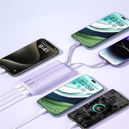 ZUZG-J46-10000mAh Phone Power Bank QC 22.5W+PD 20W Fast Charging Battery Charger with Cable Digital Display