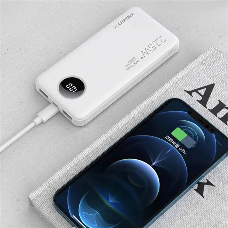 PISEN TS-D314 Digital Display 22.5W Power Bank 10500mAh PD 20W Portable Charger for Cell Phones