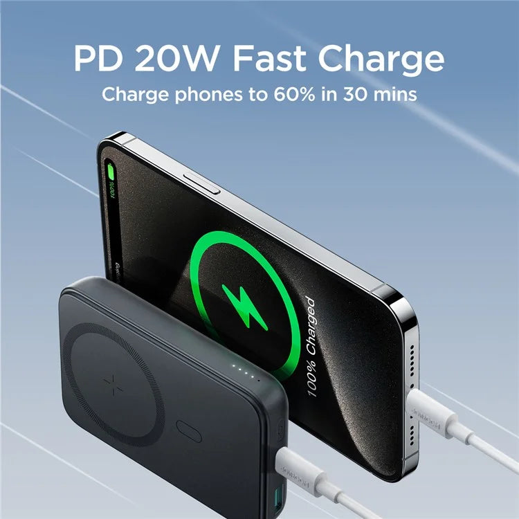 JOYROOM JR-W020 20W Magnetic Wireless Phone Charger Power Bank 10000mAh PD Fast Charging
