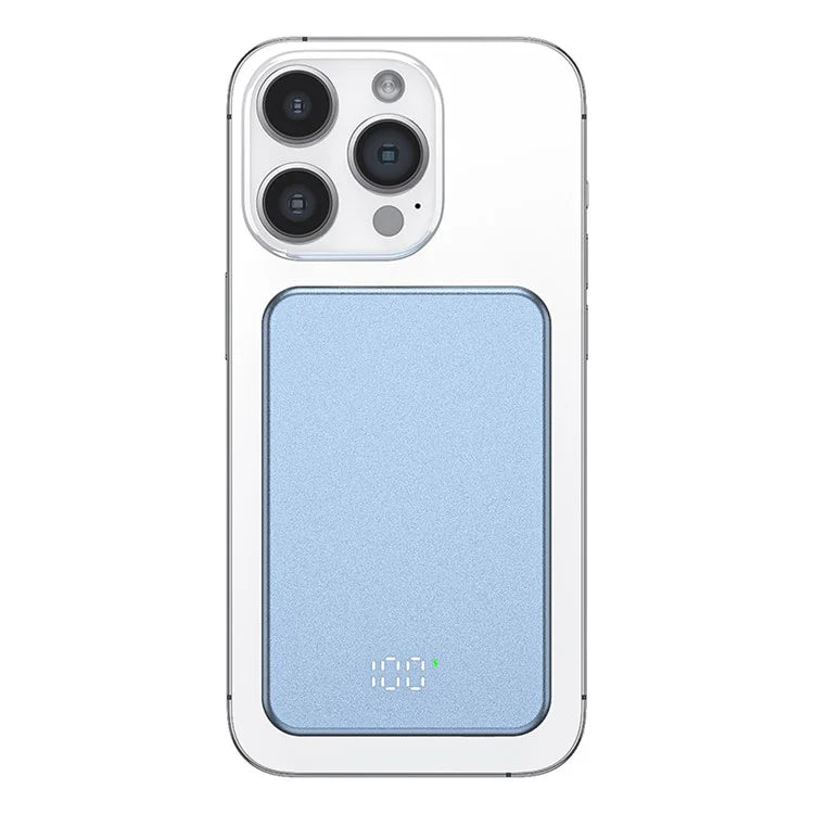 C10 10000mAh Aluminum Alloy Power Bank Portable 15W Magnetic Wireless Charger
