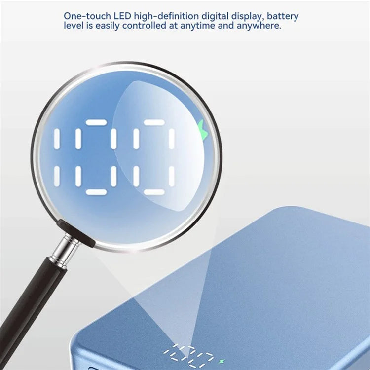 C10 10000mAh Aluminum Alloy Power Bank Portable 15W Magnetic Wireless Charger