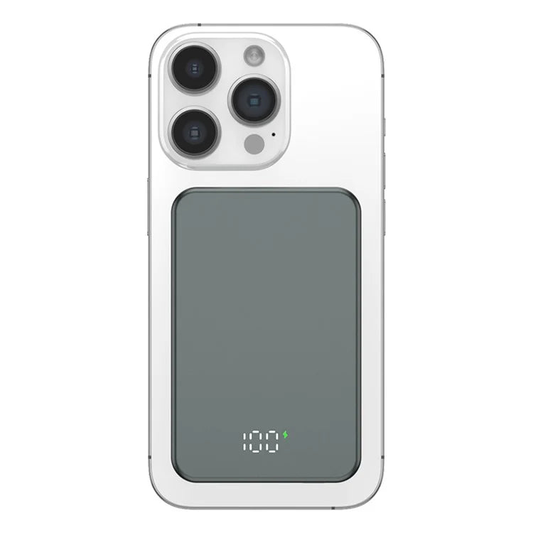 C10 10000mAh Aluminum Alloy Power Bank Portable 15W Magnetic Wireless Charger