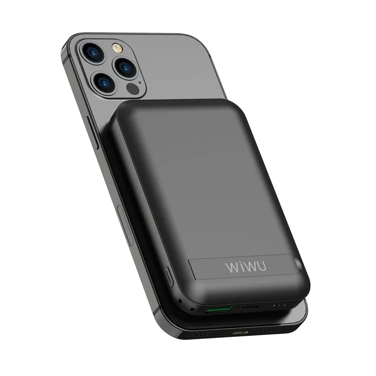 WIWU SC10000WHT Snap Cube Power Bank 10000mAh Magnetic Phone Battery Charger for iPhone 12-15 Series