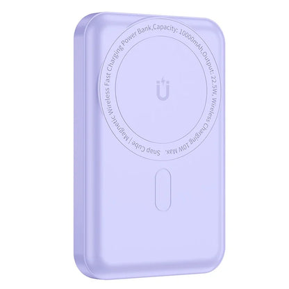 WIWU SC10000WHT Snap Cube Power Bank 10000mAh Magnetic Phone Battery Charger for iPhone 12-15 Series