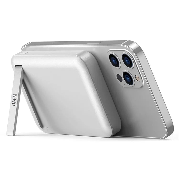 WIWU SC10000WHT Snap Cube Power Bank 10000mAh Magnetic Phone Battery Charger for iPhone 12-15 Series