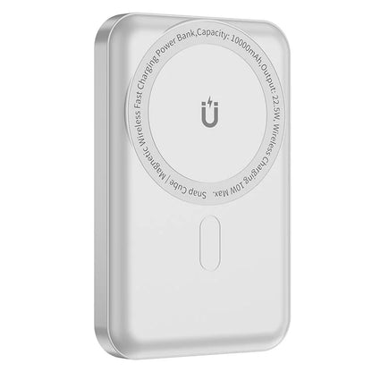 WIWU SC10000WHT Snap Cube Power Bank 10000mAh Magnetic Phone Battery Charger for iPhone 12-15 Series