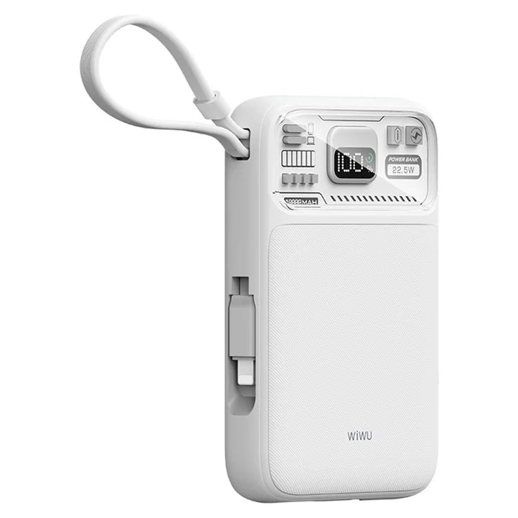 WIWU Wi-P016 10000mAh Magnetic Power Bank 22.5W Fast Charging Phone Battery Charger with Cable