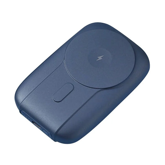 CK80 5000mAh 15W Magnetic Wireless Charger Power Bank with Built-in iP+Type-C Cable