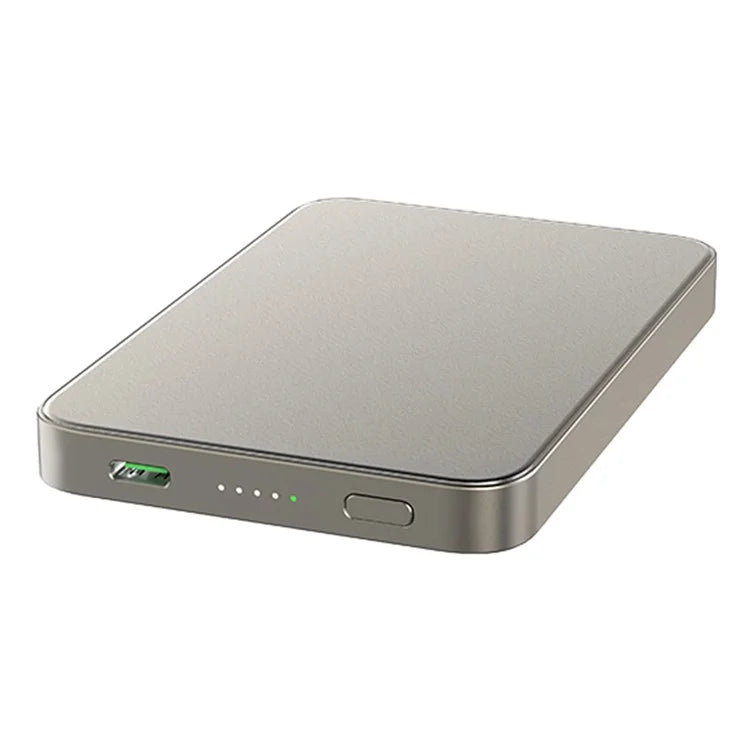 E61A For iPhone 15  /  14  /  13  /  12 Series Magnetic Wireless Phone Charger 5000mAh Ultra Thin Power Bank