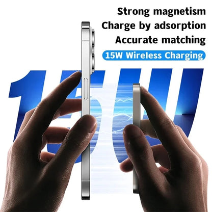 E61A For iPhone 15  /  14  /  13  /  12 Series Magnetic Wireless Phone Charger 5000mAh Ultra Thin Power Bank