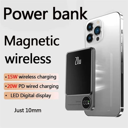 CYKE Q9 Ultra-Thin 15W Magnetic Wireless Charger 10000mAh Power Bank Battery Pack