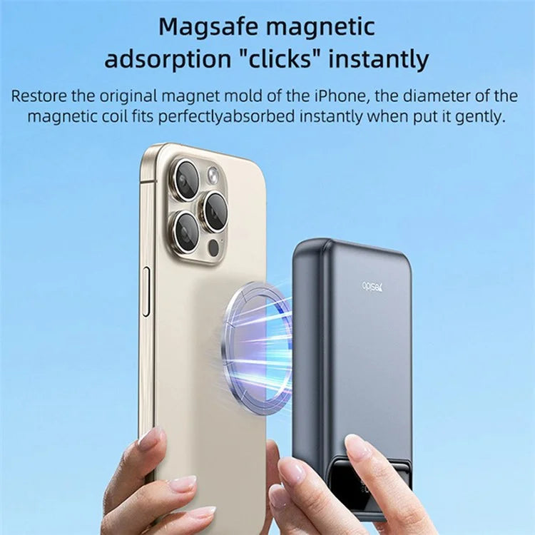 YESIDO YP49 Compatible with MagSafe 10000mAh Wireless Charging Power Bank