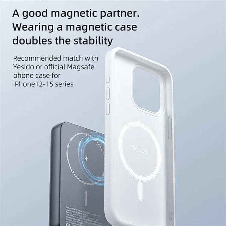 YESIDO YP49 Compatible with MagSafe 10000mAh Wireless Charging Power Bank