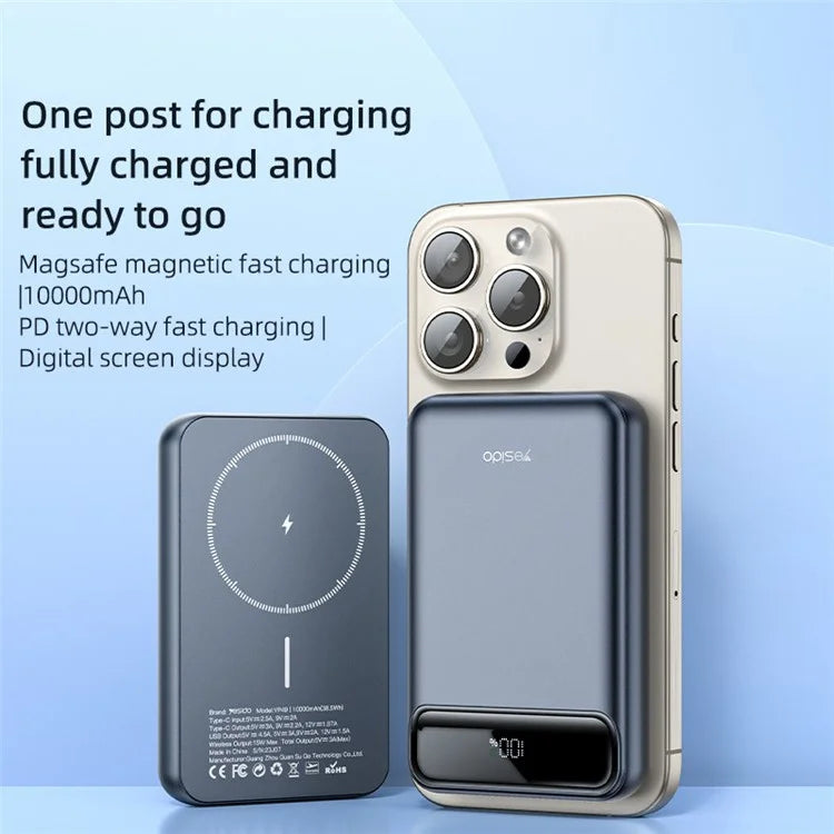 YESIDO YP49 Compatible with MagSafe 10000mAh Wireless Charging Power Bank