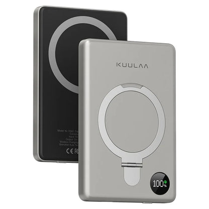 KUULAA KL-YD60 Kickstand 10000mAh Power Bank Phone Back Magnetic Absorption Charger