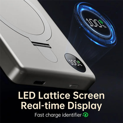 KUULAA KL-YD60 Kickstand 10000mAh Power Bank Phone Back Magnetic Absorption Charger