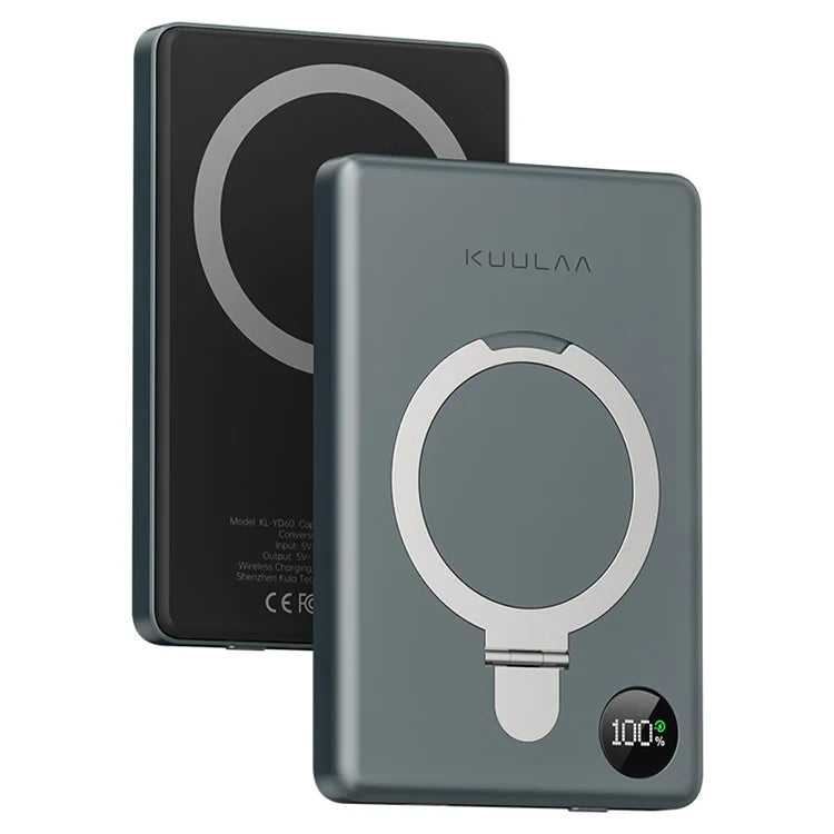 KUULAA KL-YD60 Kickstand 10000mAh Power Bank Phone Back Magnetic Absorption Charger