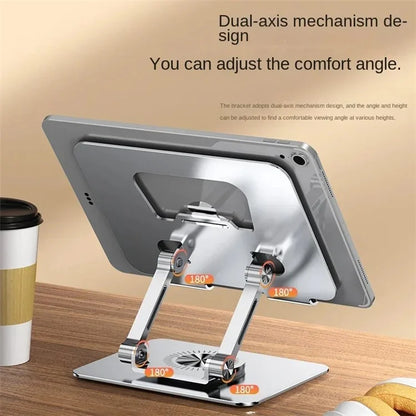 YY-J18 Heat Dissipation Hollow Tablet Stand 360 Degree Rotatable Foldable Phone Bracket