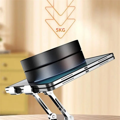 YY-J18 Heat Dissipation Hollow Tablet Stand 360 Degree Rotatable Foldable Phone Bracket