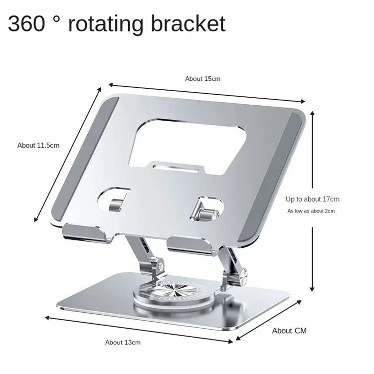 YY-J18 Heat Dissipation Hollow Tablet Stand 360 Degree Rotatable Foldable Phone Bracket