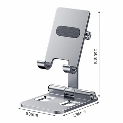 YY-003 Aluminum Alloy Cell Phone Holder Stand Rack Bracket Foldable Desktop Tablet Mount