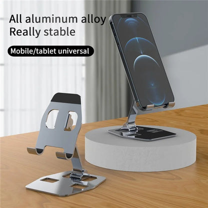 YY-018 Foldable Desktop Phone Tablet Holder Stand Aluminum Alloy Cellphone Bracket