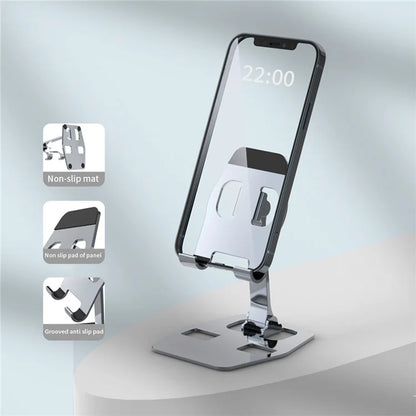 YY-018 Foldable Desktop Phone Tablet Holder Stand Aluminum Alloy Cellphone Bracket