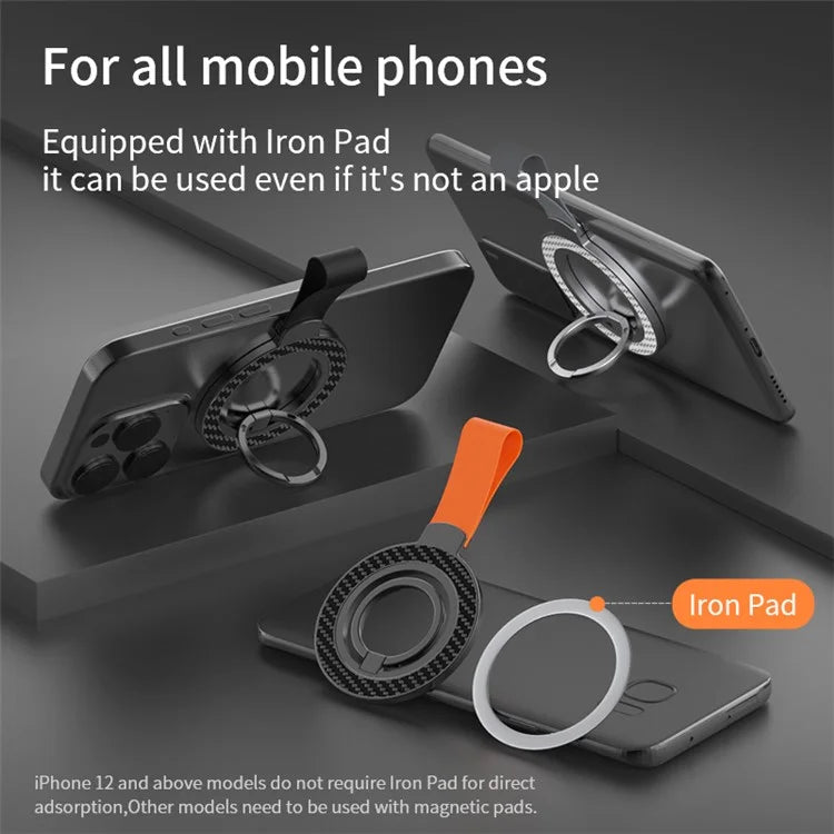 Magnetic Phone Ring Holder Compatible with MagSafe Cell Phone Finger Grip Strap Kickstand
