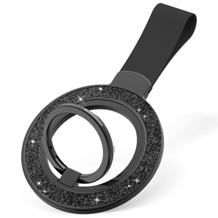Magnetic Phone Ring Holder Glittery Finger Grip Phone Back Kickstand Compatible with MagSafe