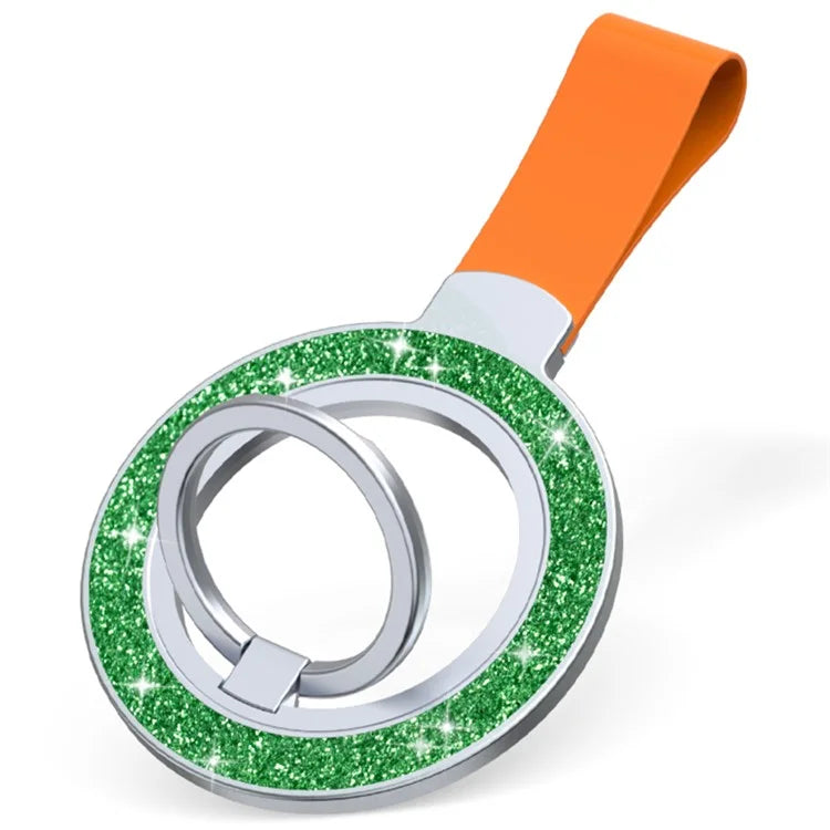Magnetic Phone Ring Holder Glittery Finger Grip Phone Back Kickstand Compatible with MagSafe