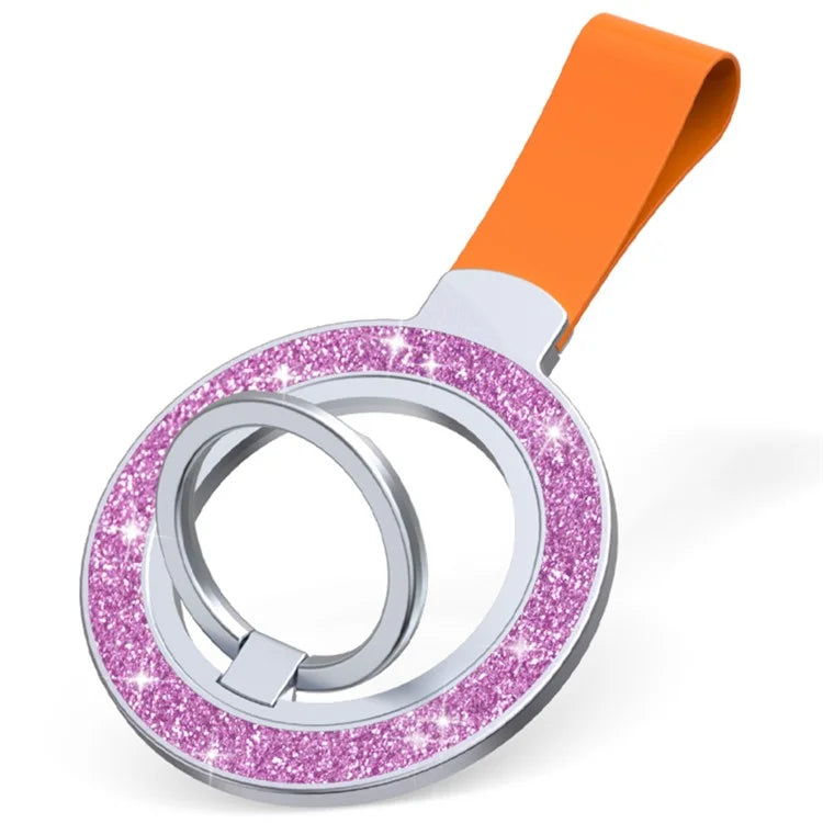 Magnetic Phone Ring Holder Glittery Finger Grip Phone Back Kickstand Compatible with MagSafe