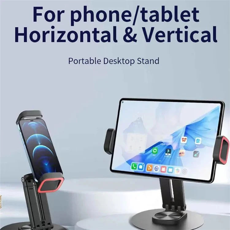 JMARY MK-63 360 Degree Rotating Base Foldable Desktop Stand for Phone / Tablet