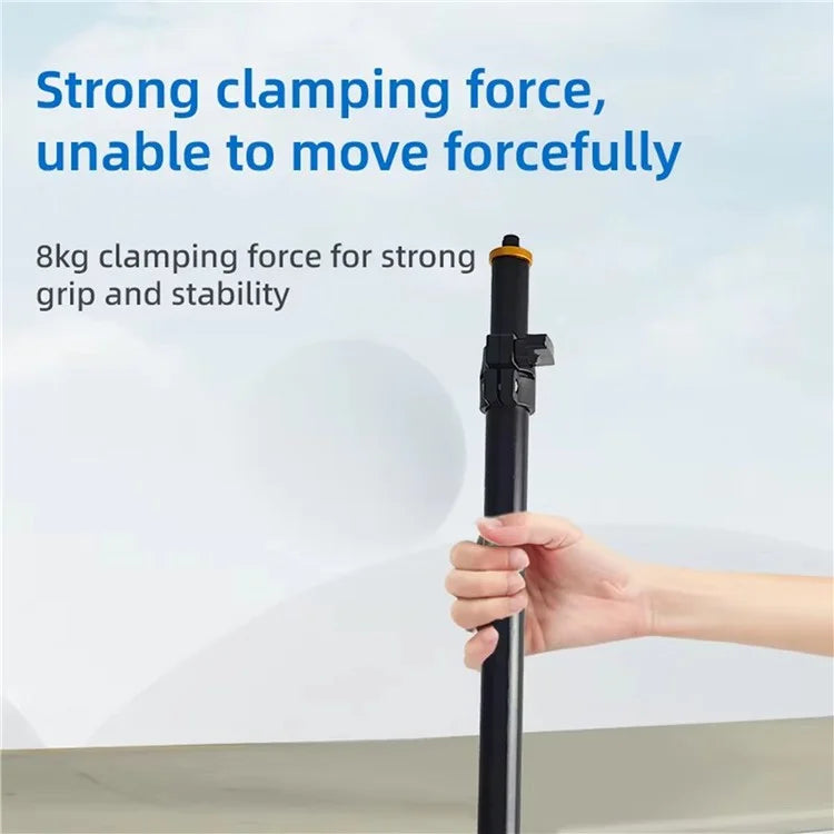 B040 Metal Tabletop Clip-On Camera Phone Live Streaming Stand Retractable Rod with 1 / 4 Screw Interface
