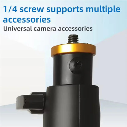 B040 Metal Tabletop Clip-On Camera Phone Live Streaming Stand Retractable Rod with 1 / 4 Screw Interface