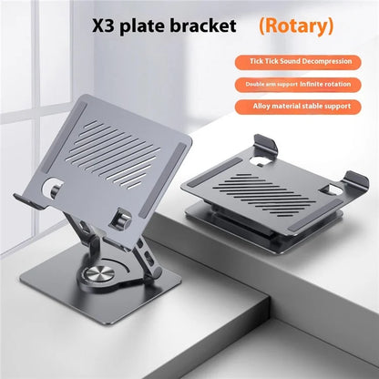 X3 360 Degree Rotating Folding Tablet Holder Heat Dissipation Desktop Phone Bracket
