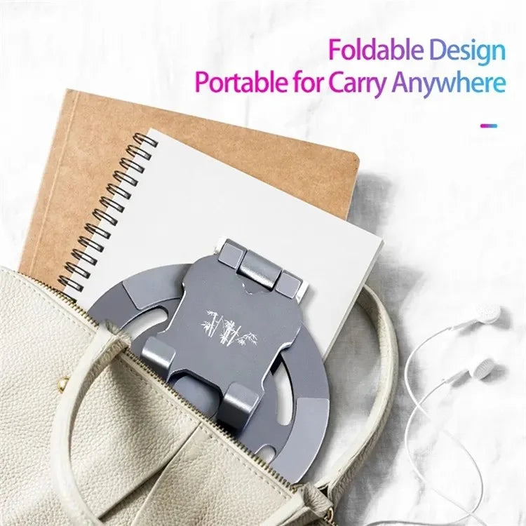 G60 Portable Phone Stand Folding 360-Degree Rotating Desktop Cell Phone Holder, L Size
