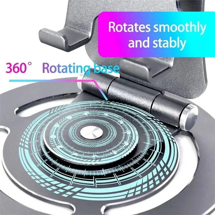 G60 Portable Phone Stand Folding 360-Degree Rotating Desktop Cell Phone Holder, L Size