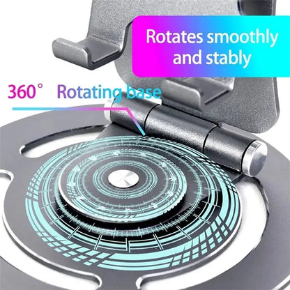 G60 Portable Phone Stand Folding 360-Degree Rotating Desktop Cell Phone Holder, L Size