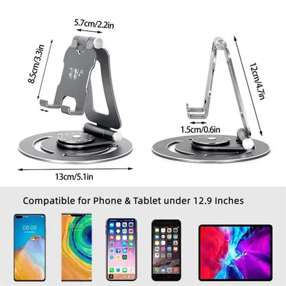 G60 Portable Phone Stand Folding 360-Degree Rotating Desktop Cell Phone Holder, L Size