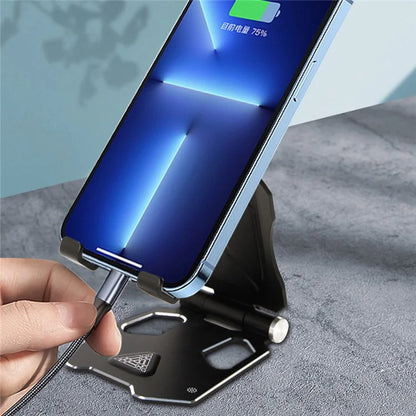 G52 Small Size Folding Phone Stand Aluminum Alloy Adjustable Desktop Cellphone Bracket