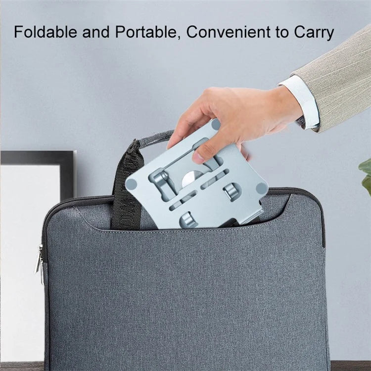 G68 Desktop Foldable Phone Tablet Stand Aluminum Alloy 360-Degree Rotating Tablet Holder