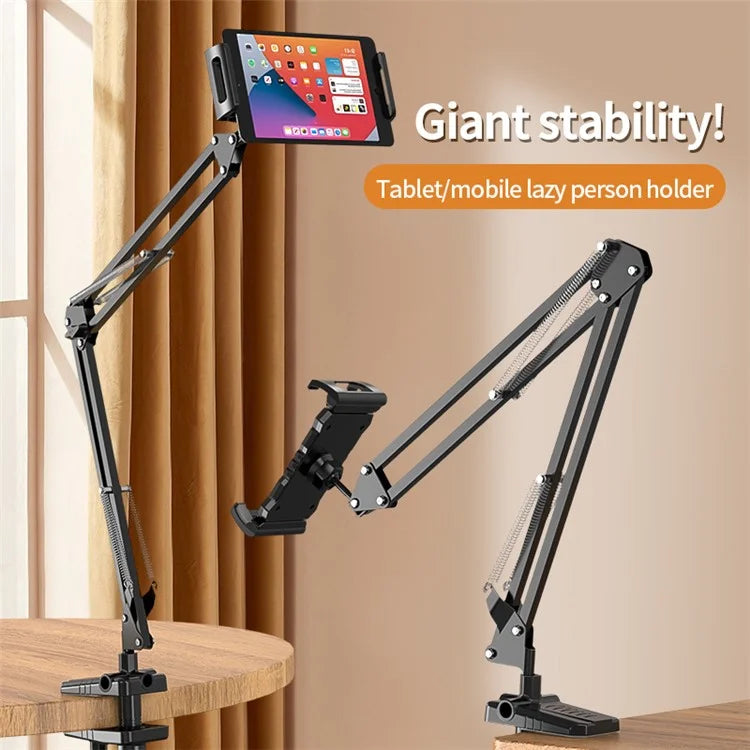 L006B+M012 Cantilever Desk Bracket Stand Universal Mobile Phone Tablet Holder
