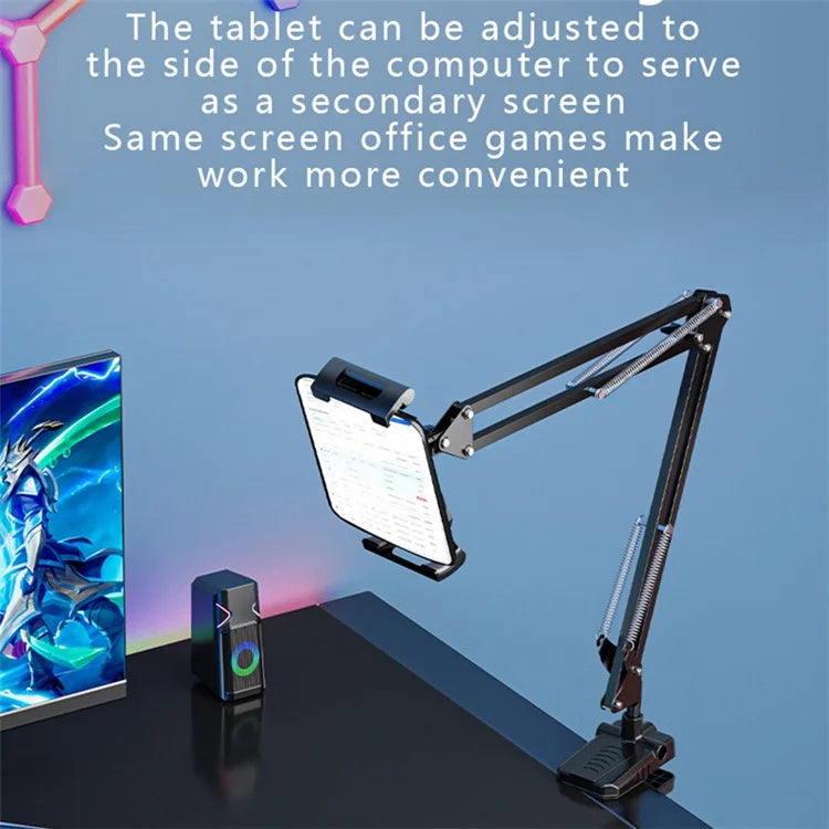 L006B+M012 Cantilever Desk Bracket Stand Universal Mobile Phone Tablet Holder