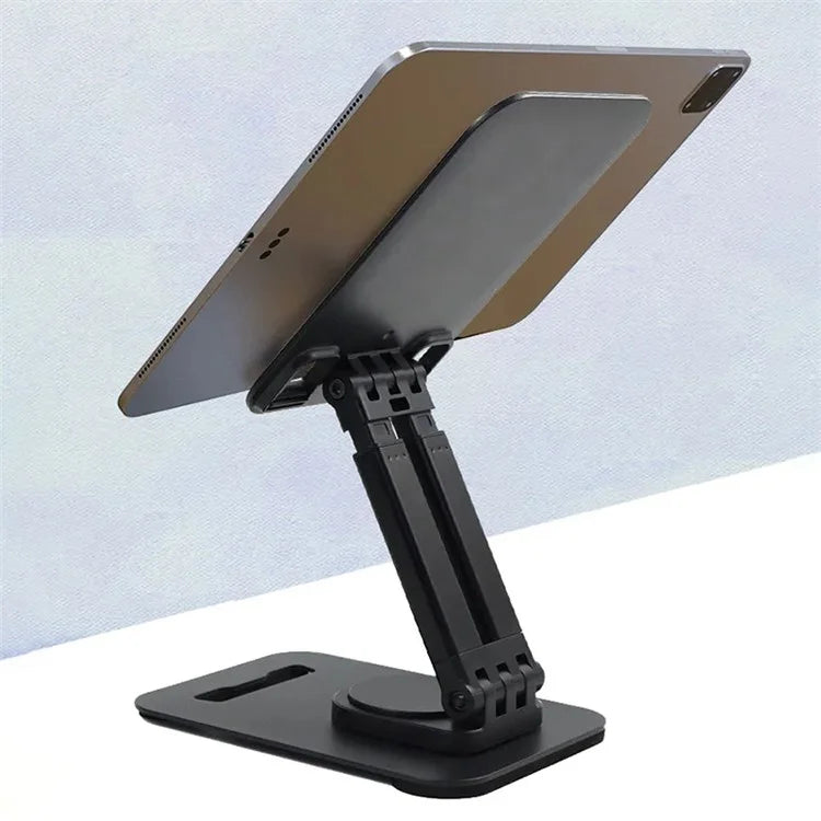 JMARY MK62 ABS Desktop Phone Tablet Stand 360-Degree Rotating Base Foldable Phone Holder