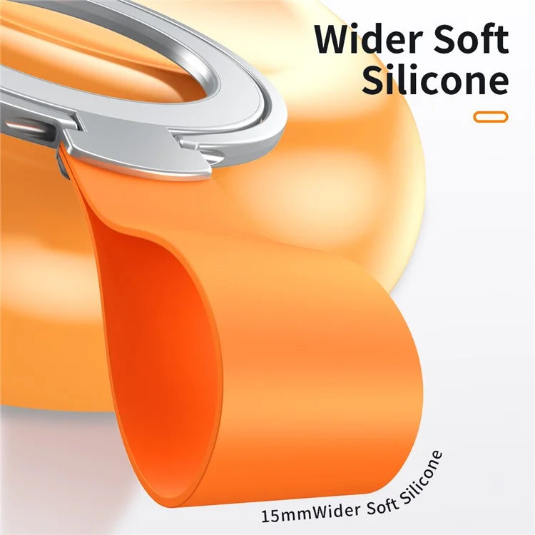 Magnetic Phone Grip Compatible with MagSafe Dual Ring Holder Phone Kickstand Foldable Stand with Strap