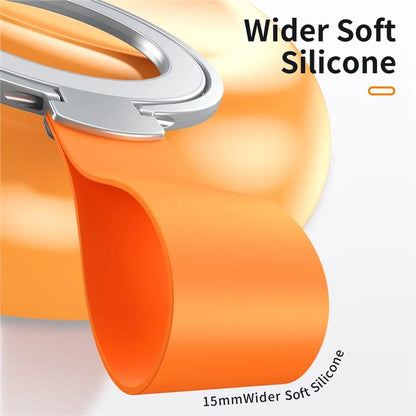 Magnetic Phone Grip Compatible with MagSafe Dual Ring Holder Phone Kickstand Foldable Stand with Strap